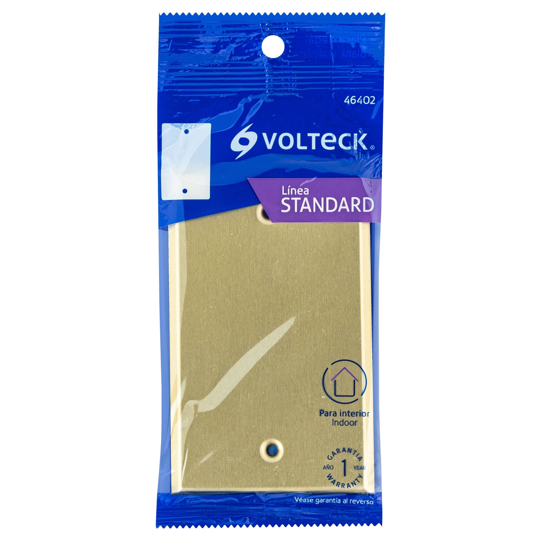 Placa ciega, de aluminio, línea Standard, Volteck, 46402