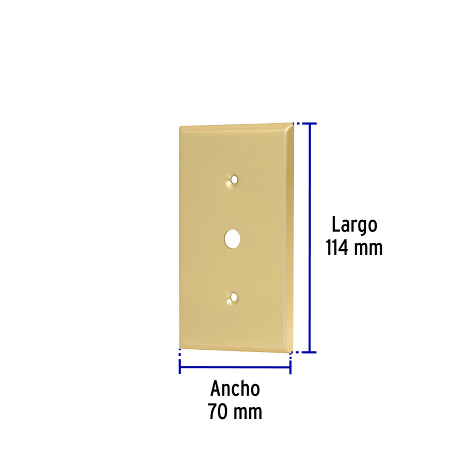 Placa para atenuador, de aluminio, línea Standard, Volteck Caja con 10, 48174