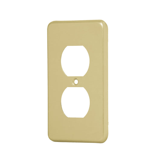 Placa dúplex de aluminio, línea Standard, Volteck Caja con 10, 46408