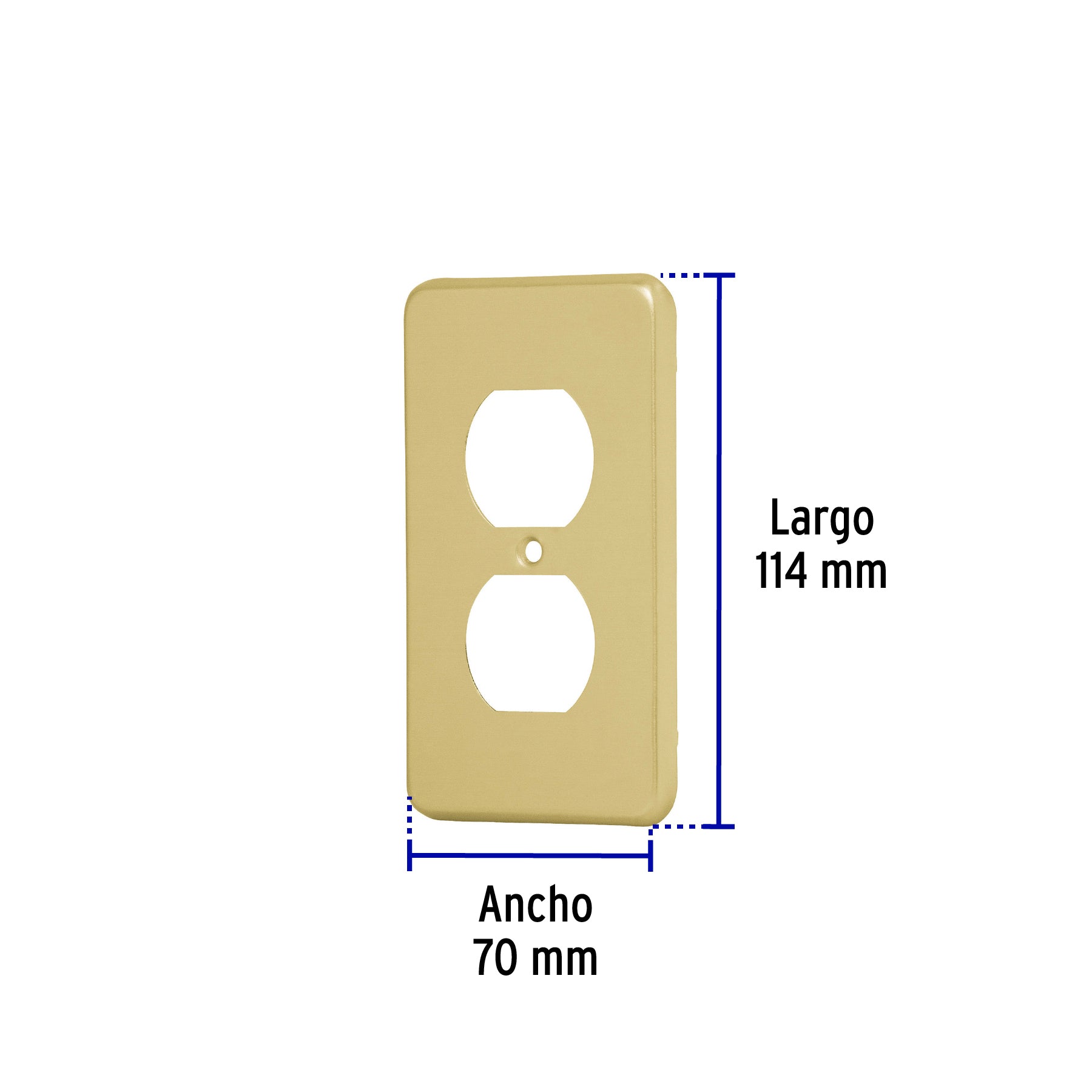 Placa dúplex de aluminio, línea Standard, Volteck, 46408