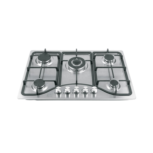 Parrilla gas empotrable 75cm, 5 quem, acero inox, Riviera, 48316