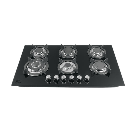 Parrilla gas empotrable 90cm, 6 quem, vidrio negro, Riviera, 46247