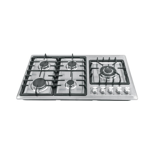 Parrilla gas empotrable 90cm, 5 quem, lateral, inox, Riviera, 48319
