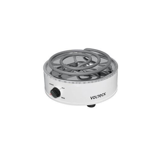 Parrilla eléctrica red. 1 quemador espiral, blanca, VOLTECK, 48125