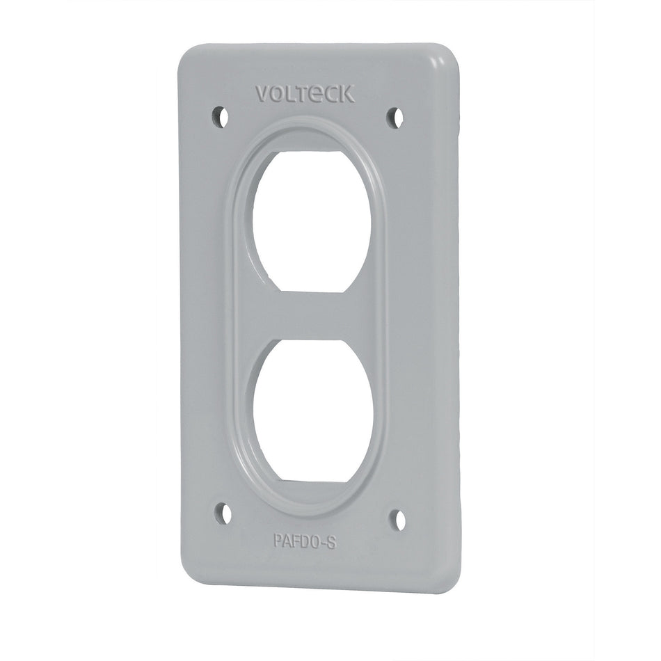 Placa tipo FS, doble, de sobreponer, Volteck Caja con 5, 46430