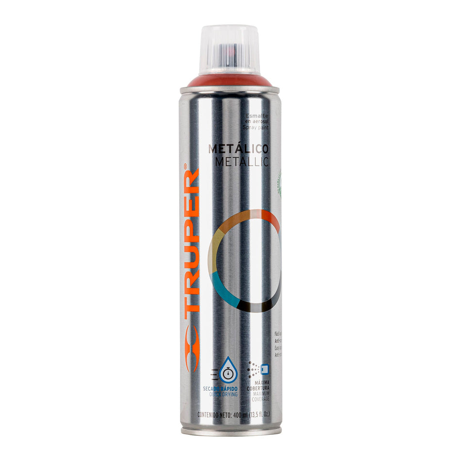 Pintura en aerosol, cobre metálico, bote esbelto, 400 ml Caja con 4, 19067