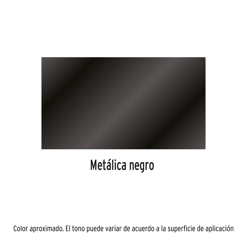 Pintura en aerosol, negro metálico, bote esbelto, 400 ml Caja con 4, 12778