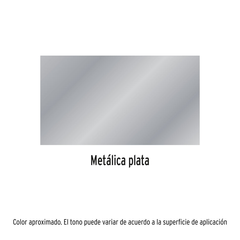 Pintura en aerosol, plata metálico, bote esbelto, 400 ml Caja con 8, 19059