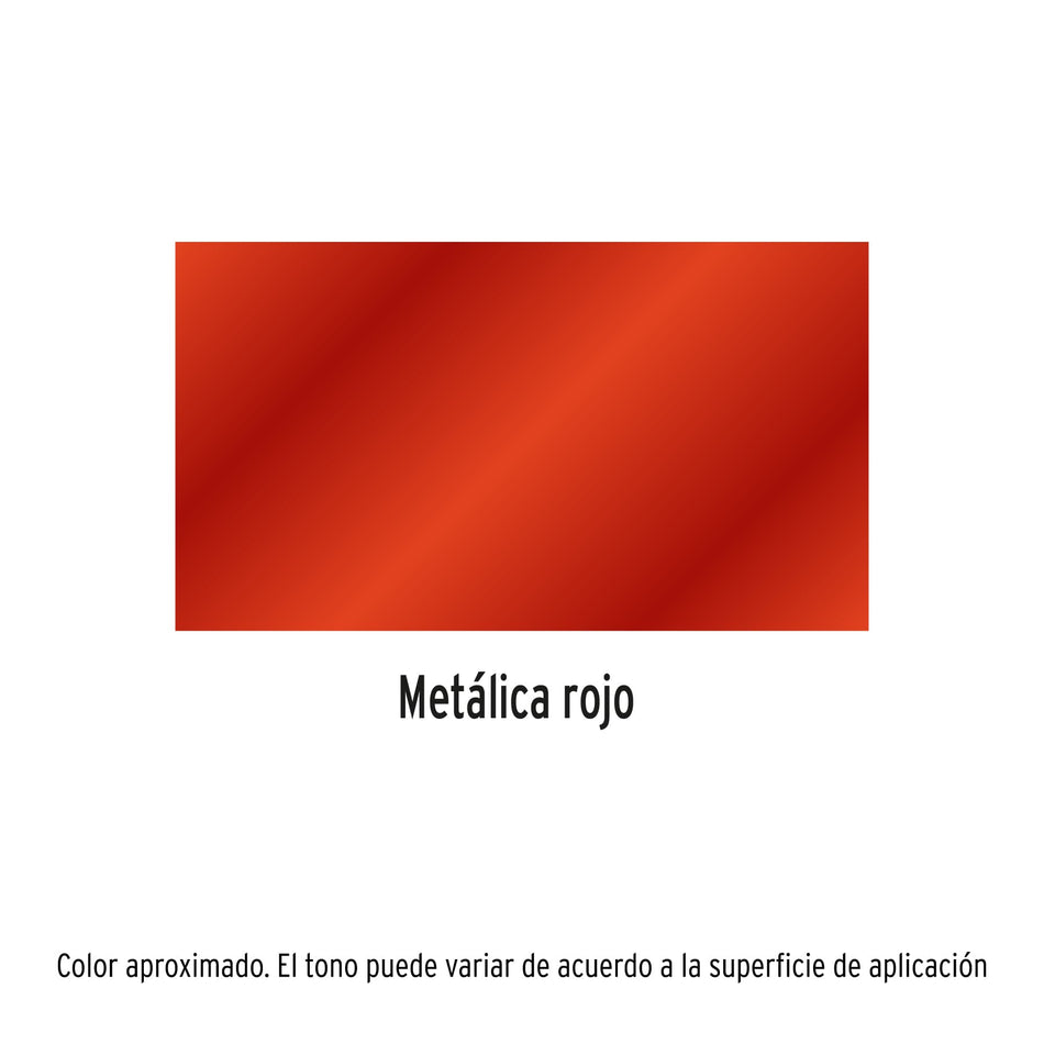 Pintura en aerosol, rojo metálico, bote esbelto, 400 ml Caja con 4, 12779