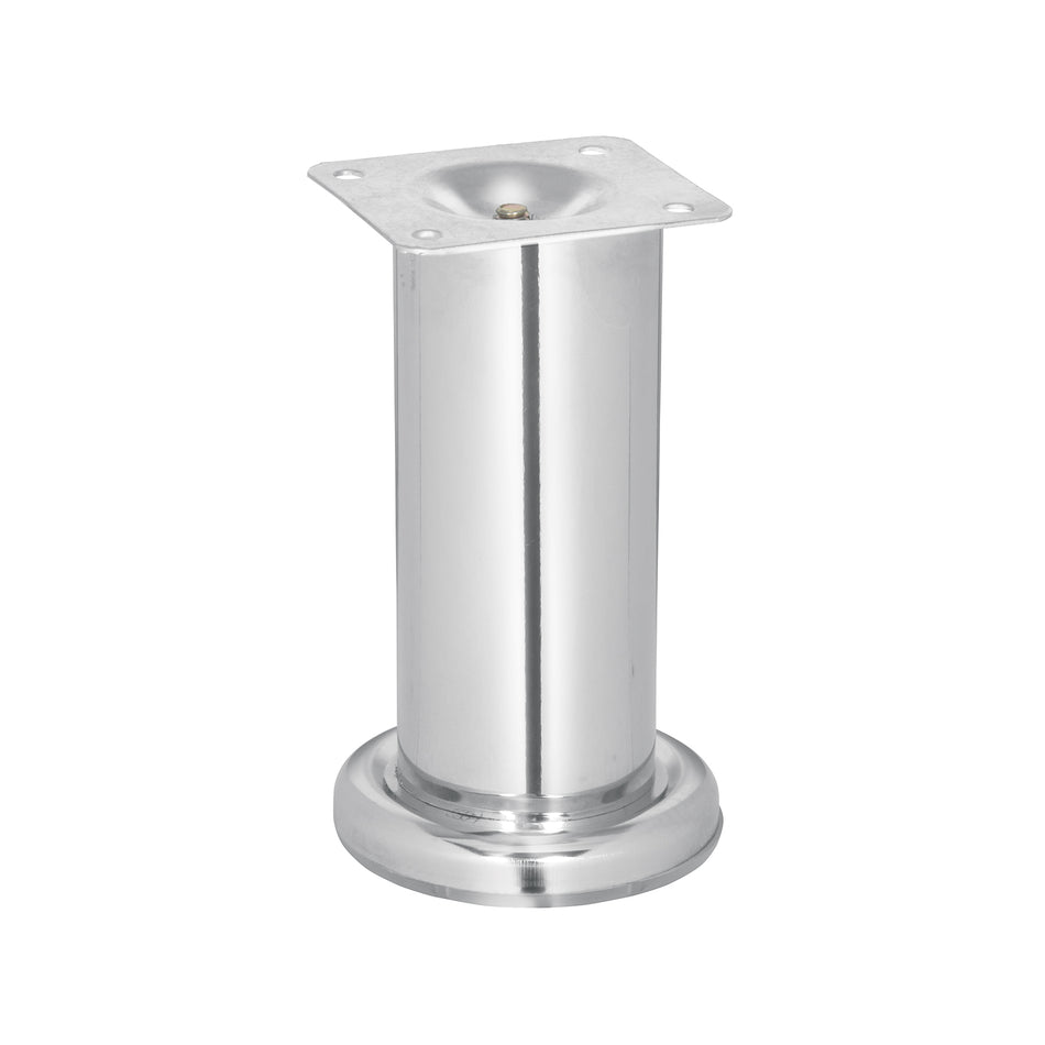 Pata para sofa y mueble, cromo, 120 mm altura, Hermex Caja con 4, 49303