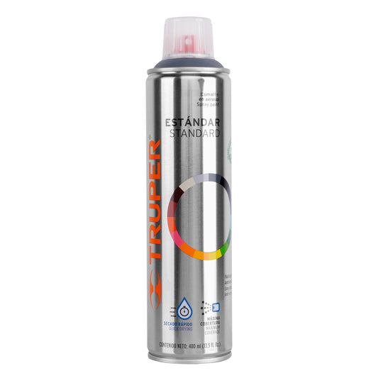 Pintura en aerosol, gris primario, bote esbelto, 400 ml Caja con 8, 19056