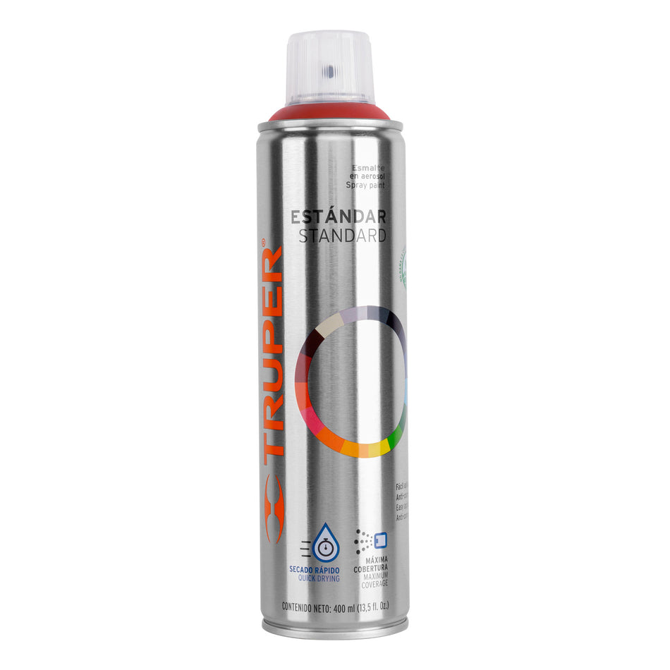 Pintura en aerosol, rojo primario, bote esbelto, 400ml Caja con 4, 19055