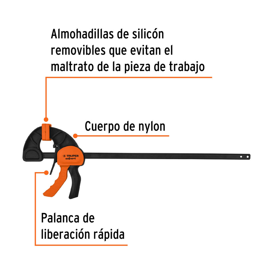 Prensa con ajuste rápido 18', uso rudo, Truper Expert Caja con 2, 102629