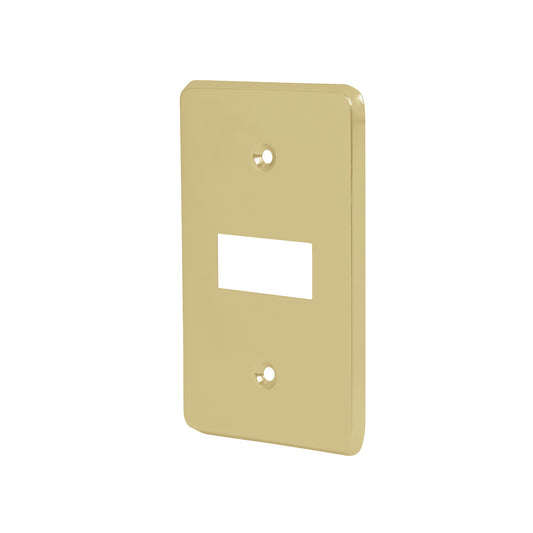 Placa 1 módulo, de aluminio, línea Económica, Volteck Caja con 12, 46435