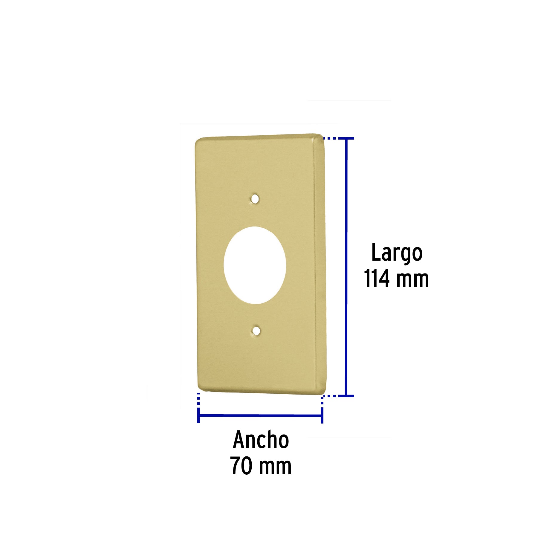 Placa para contacto redondo, de aluminio, línea Standard, 46414