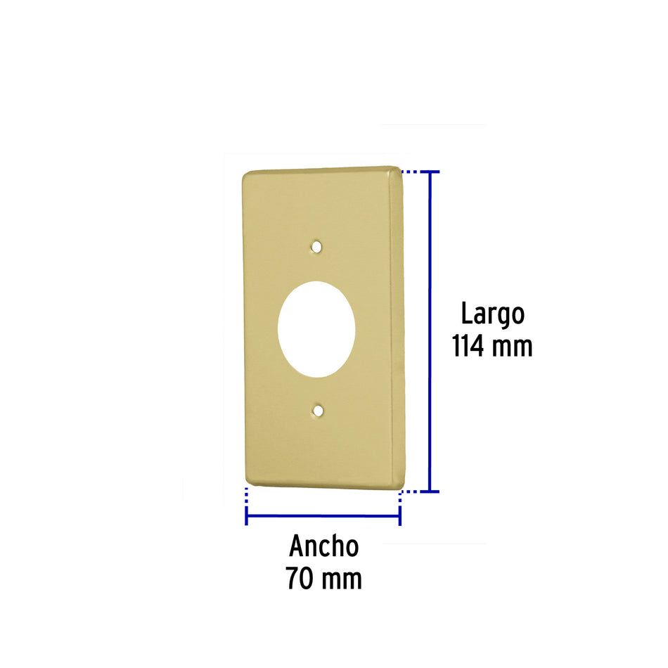 Placa para contacto redondo, de aluminio, línea Standard Caja con 10, 46414