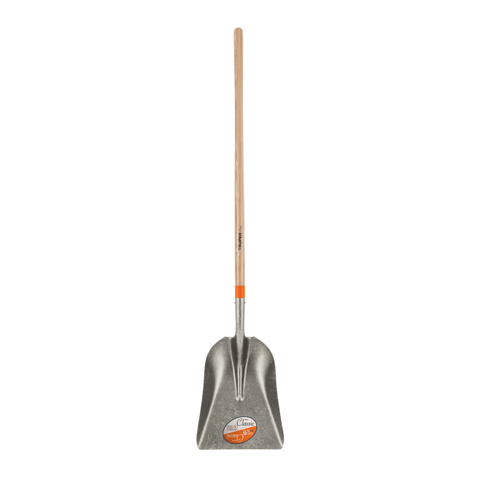 Pala carbonera Classic, mango largo 49', Truper Caja con 3, 17174