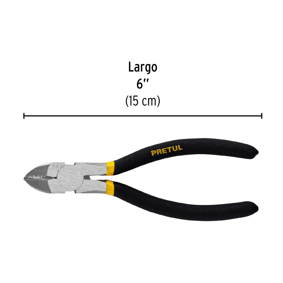 Pinza de corte diagonal 6' mango de PVC, Pretul Caja con 6, 22636