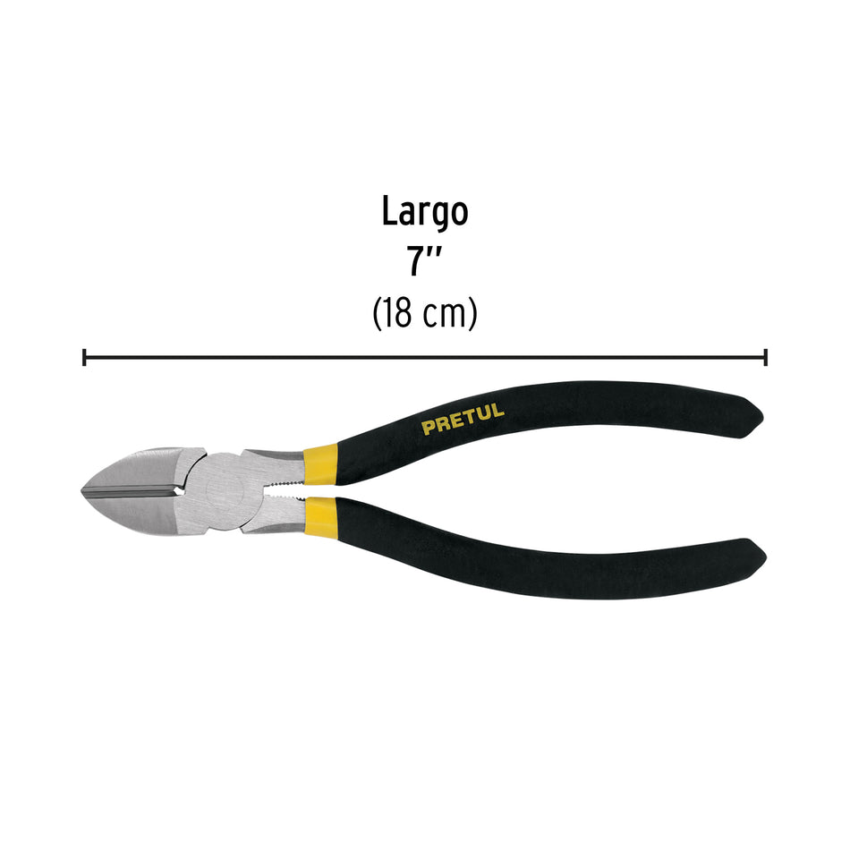Pinza de corte diagonal 7' mango de PVC, Pretul Caja con 6, 22637