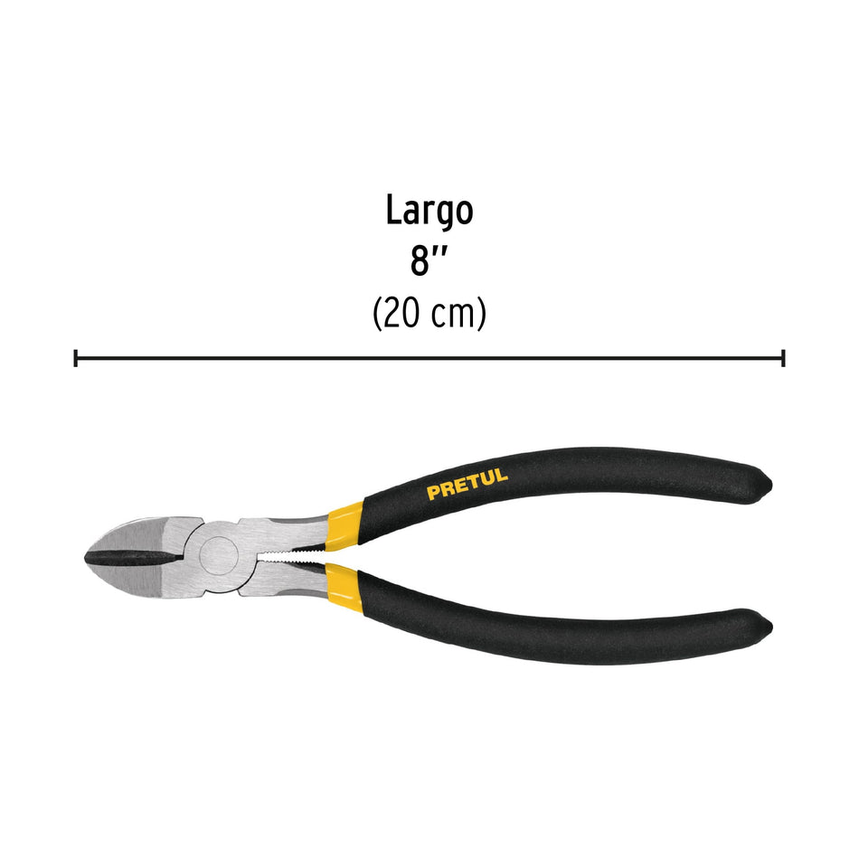 Pinza de corte diagonal 8' mango de PVC, Pretul Caja con 6, 22639