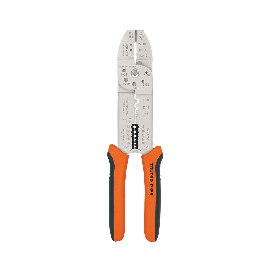 Pinza 10' pela cables, 20 a 10 AWG,TRUPER Caja con 6, 17358