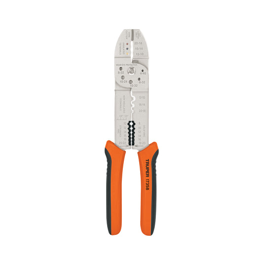 Pinza 10' pela cables, 20 a 10 AWG,TRUPER Caja con 6, 17358