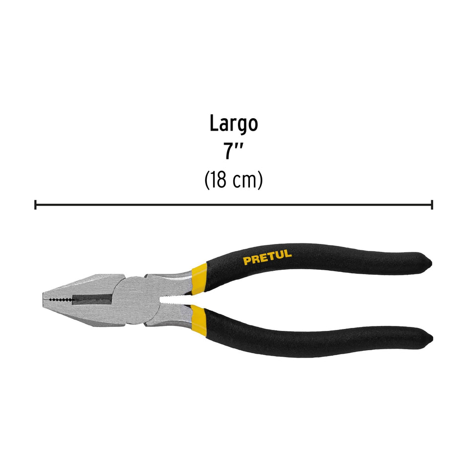 Pinza para electricista 7' mango de PVC, Pretul Caja con 6, 22603