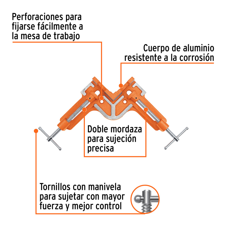 Prensa esquinera profesional 4-1/2', Truper, 102544