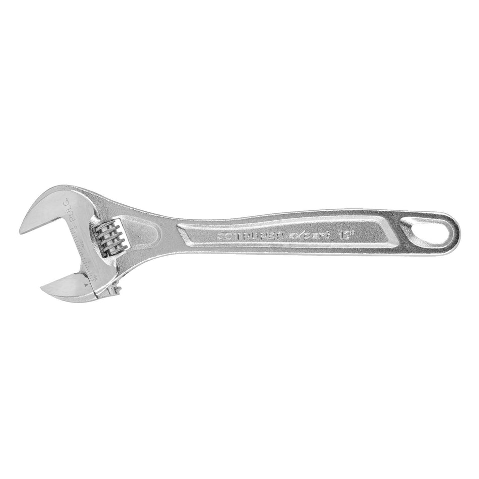 Llave ajustable (perico) 12' profesional cromada, Expert Caja con 6, 15508