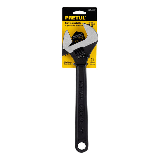 Llave ajustable (perico) 12' pavonada, Pretul Caja con 6, 21825