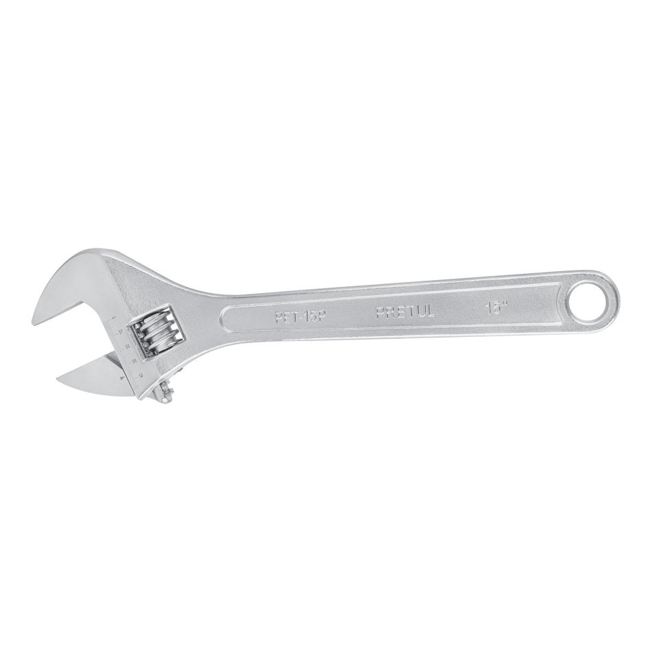 Llave ajustable (perico) 15' cromada, Pretul Caja con 2, 26054
