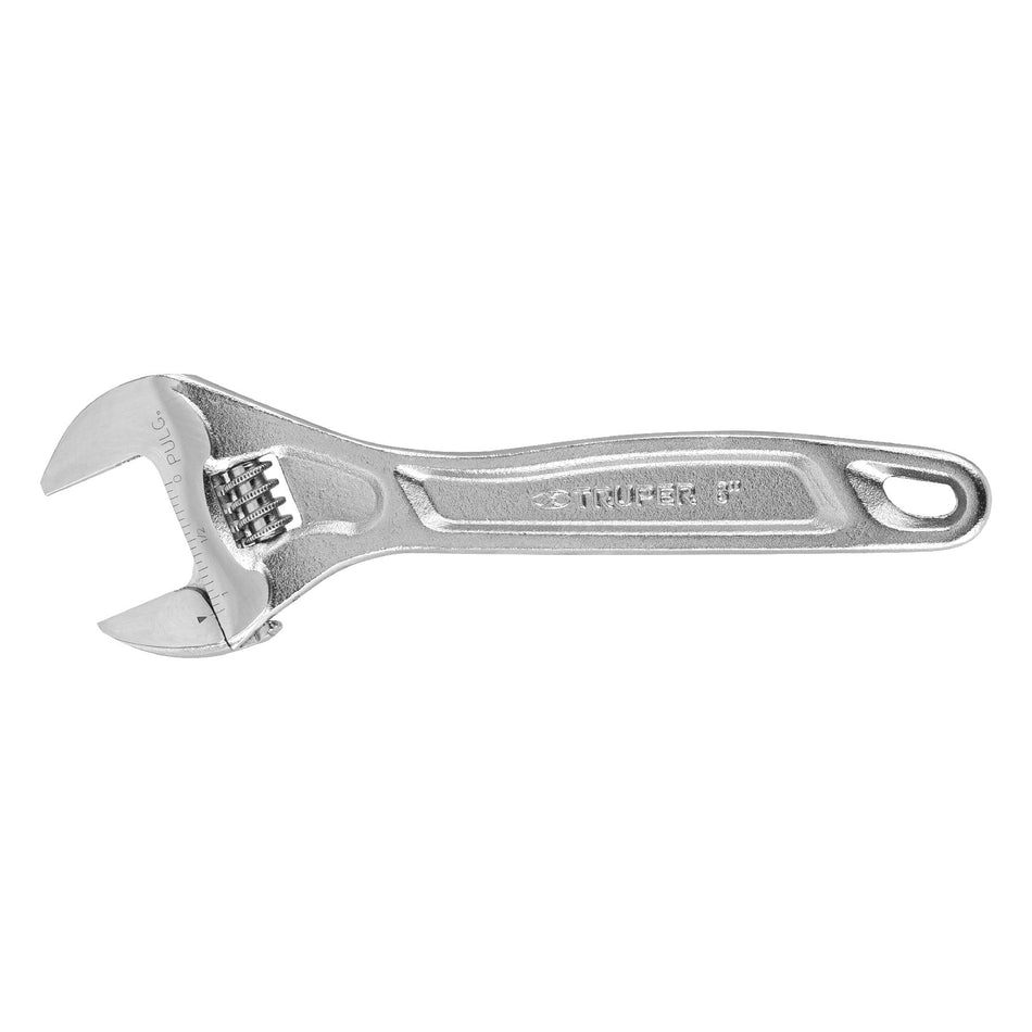 Llave ajustable (perico) 8' profesional cromada, Expert Caja con 6, 15506