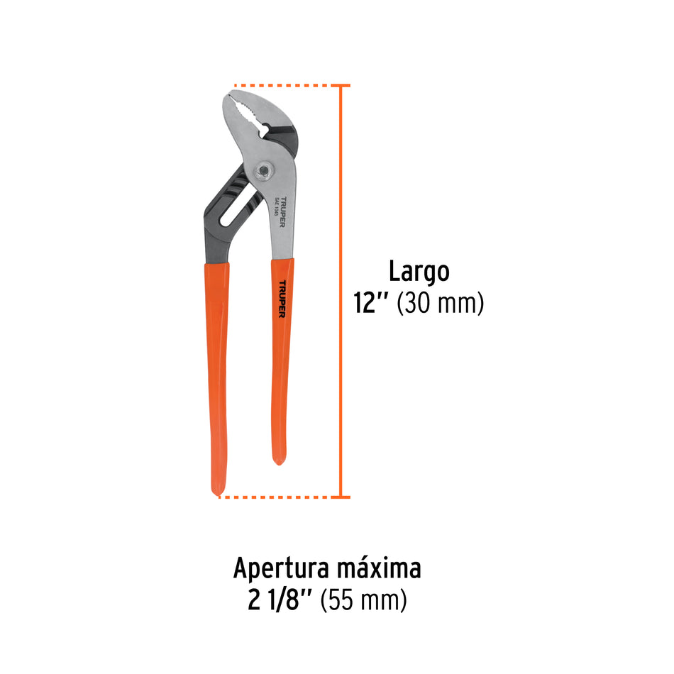 Pinza de extensión 12' mango de PVC, Truper Caja con 3, 17352