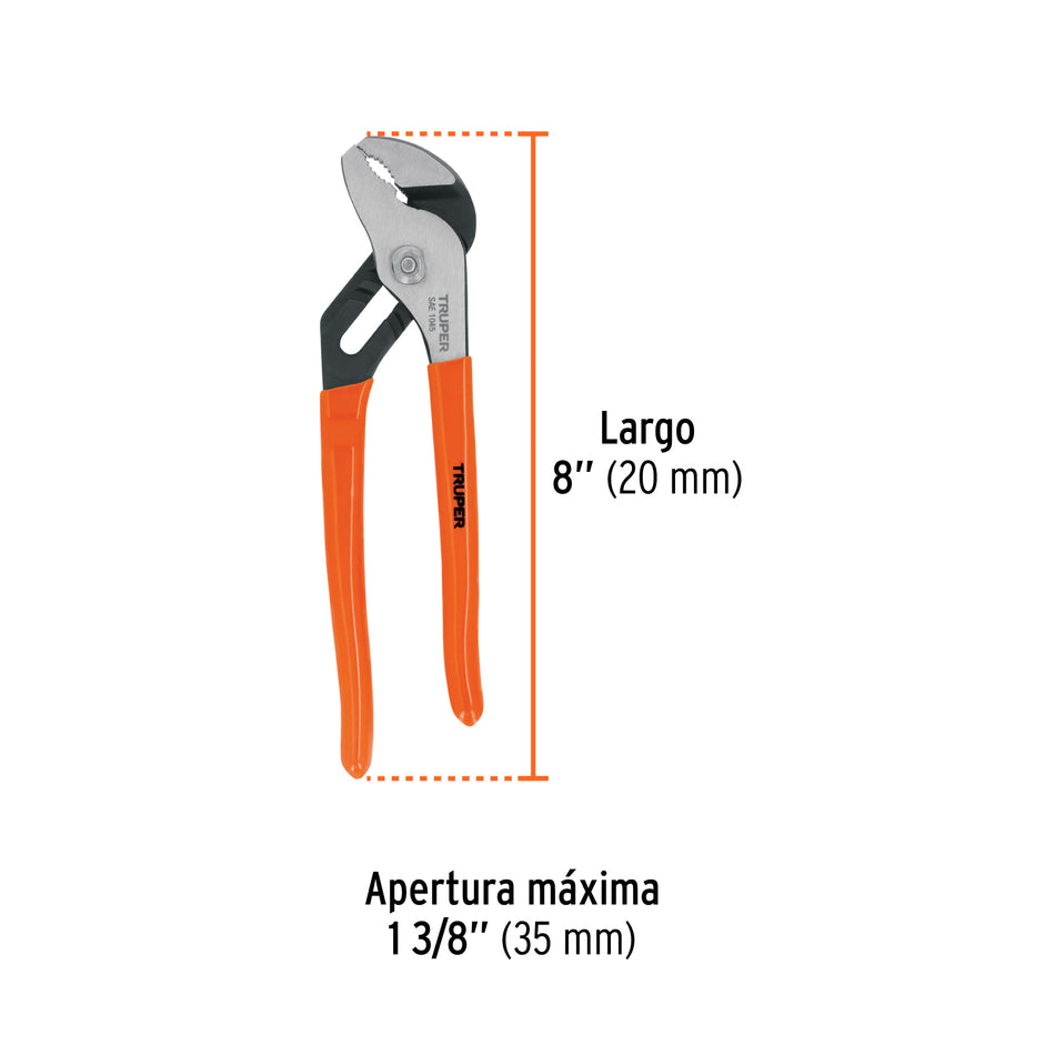 Pinza de extensión 8' mango de PVC, Truper Caja con 3, 17350