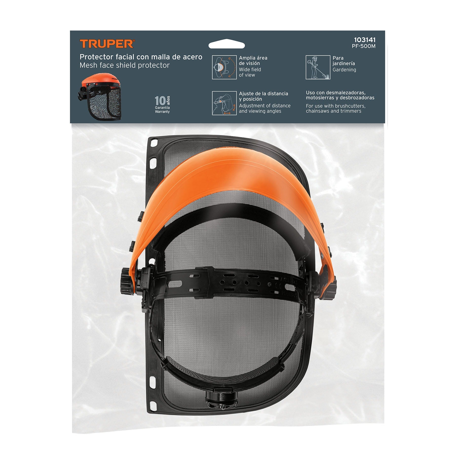 Protector facial de malla, Truper Caja con 2, 103141