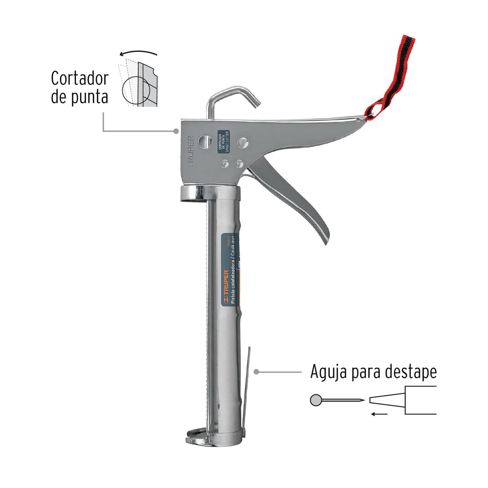 Pistola calafateadora con cremallera, Truper Caja con 6, 101400