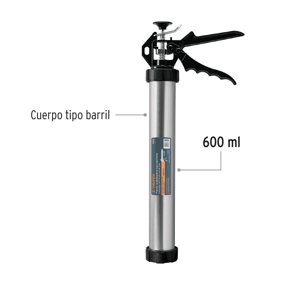 Pistola calafateadora para salchicha de 600 ml, Truper Caja con 4, 101931