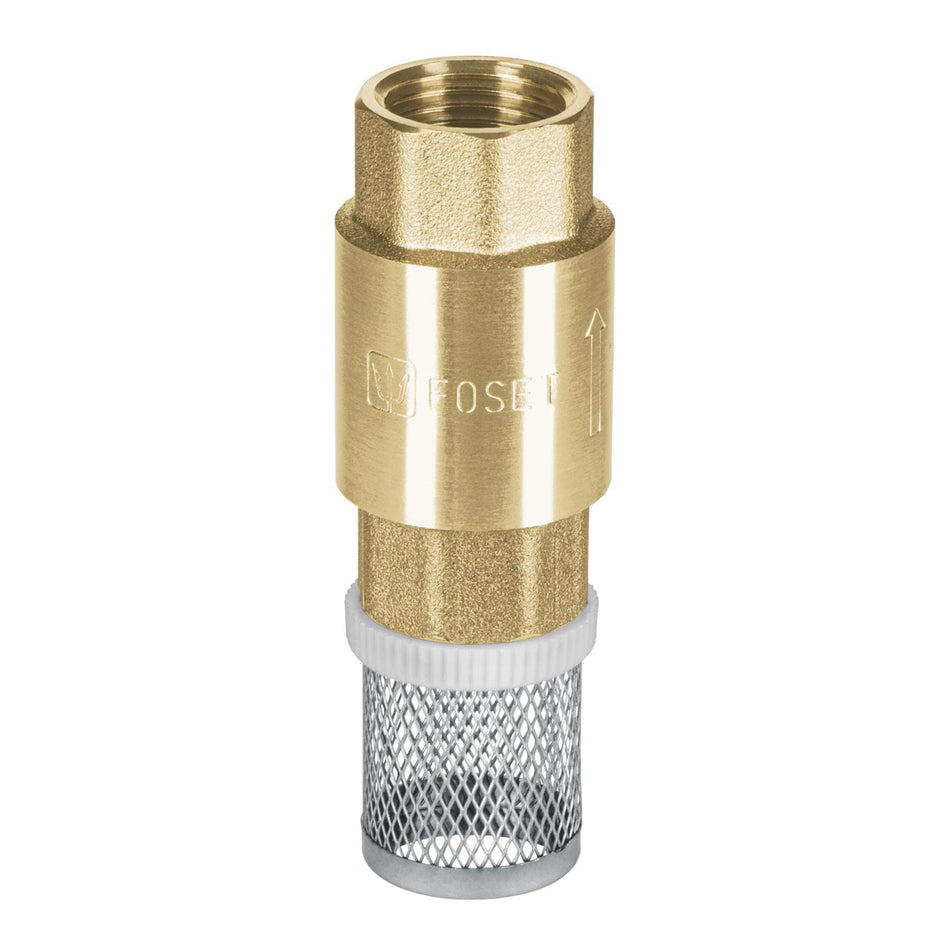Pichancha tipo check de latón inoxidable 1/2', Foset Caja con 6, 49061