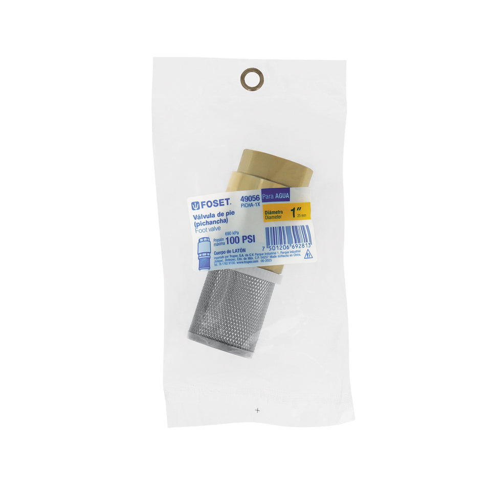Pichancha con rejilla acero inoxidable 1', Foset Caja con 6, 49056