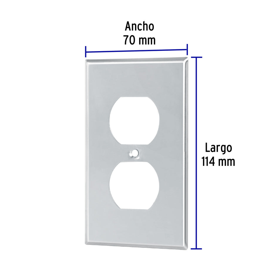 Placa de Acero Inoxidable dúplex, Línea Standard Caja con 10, 46545