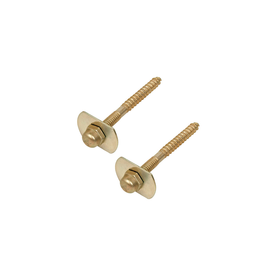 Bolsa con 2 pijas 1/4' x 66 mm para base de WC a piso, Foset Caja con 12, 49330