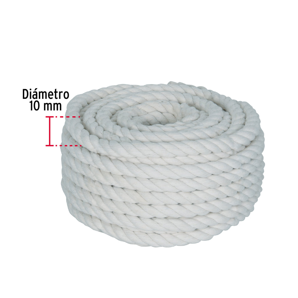 Piola de Algodón de 10 mm x 15 m natural, FIERO Caja con 6, 45696