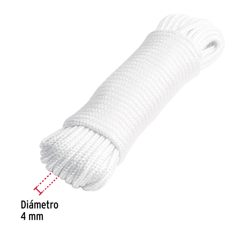 Piola de poliéster diamante de 4mmx15m blanca, madeja, FIERO Caja con 18, 48392