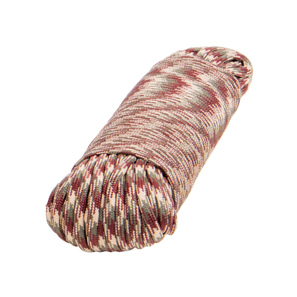 Piola de nylon paracord de 4mm x 30m camo, madeja, FIERO Caja con 12, 49706