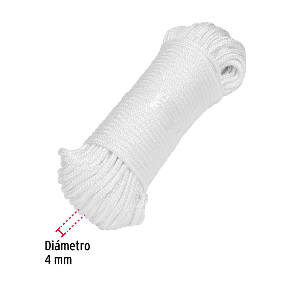 Piola de poliéster diamante de 4mmx30m blanca, madeja, FIERO Caja con 9, 48395
