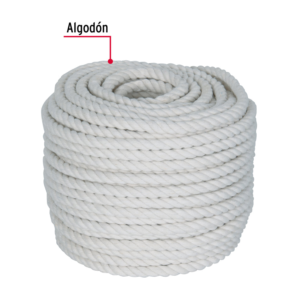 Piola de Algodón de 6 mm x 30 m natural, FIERO Caja con 6, 45693