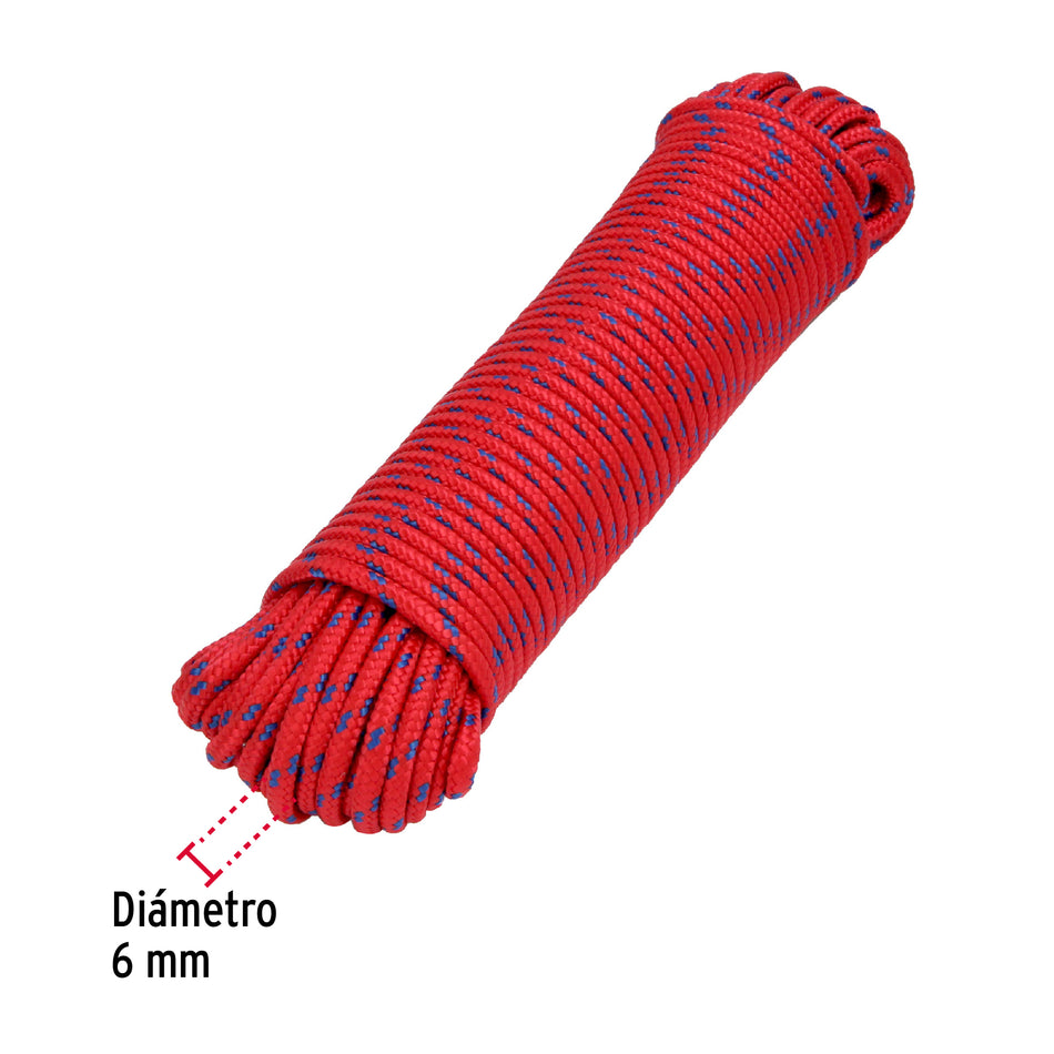 Piola de polipropileno trenzada de 6mm x 30m en madeja Caja con 6, 47814