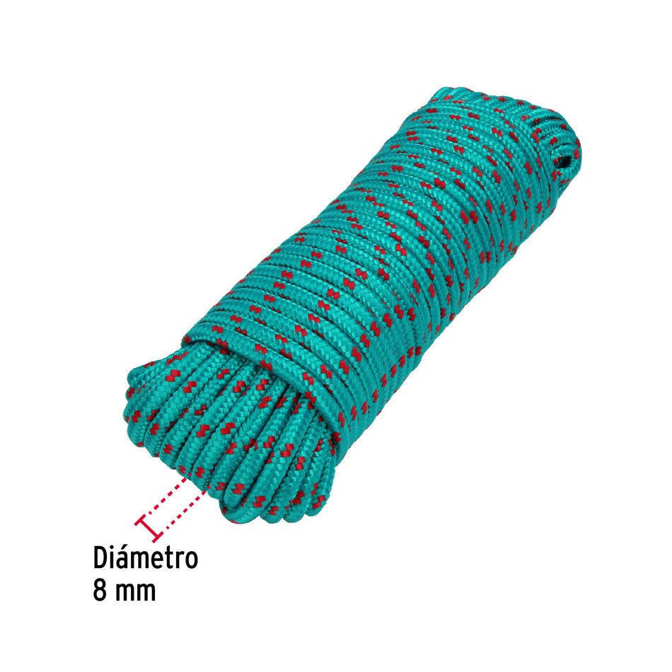 Piola de polipropileno trenzada de 8mm x 30m en madeja Caja con 6, 47815