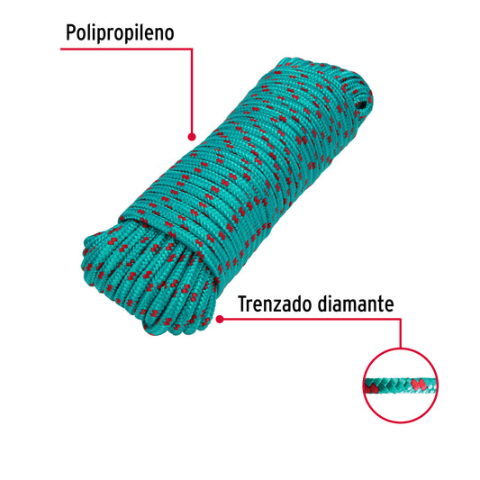 Piola de polipropileno trenzada de 8mm x 30m en madeja Caja con 6, 47815