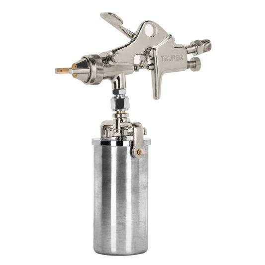 Pistola compacta p/retoque HVHP vaso alum, 1.5 mm, Truper Caja con 2, 14088